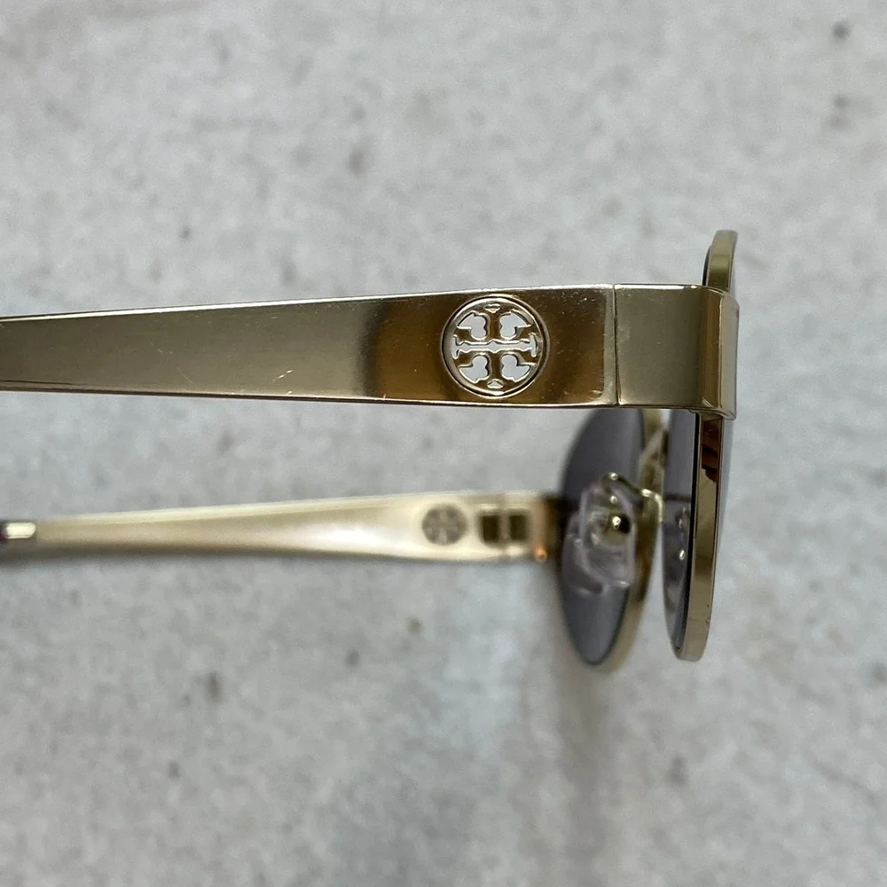 Tory Burch TY1071 1109/8H Sunglasses Womens 54mm Gold Purple Oval